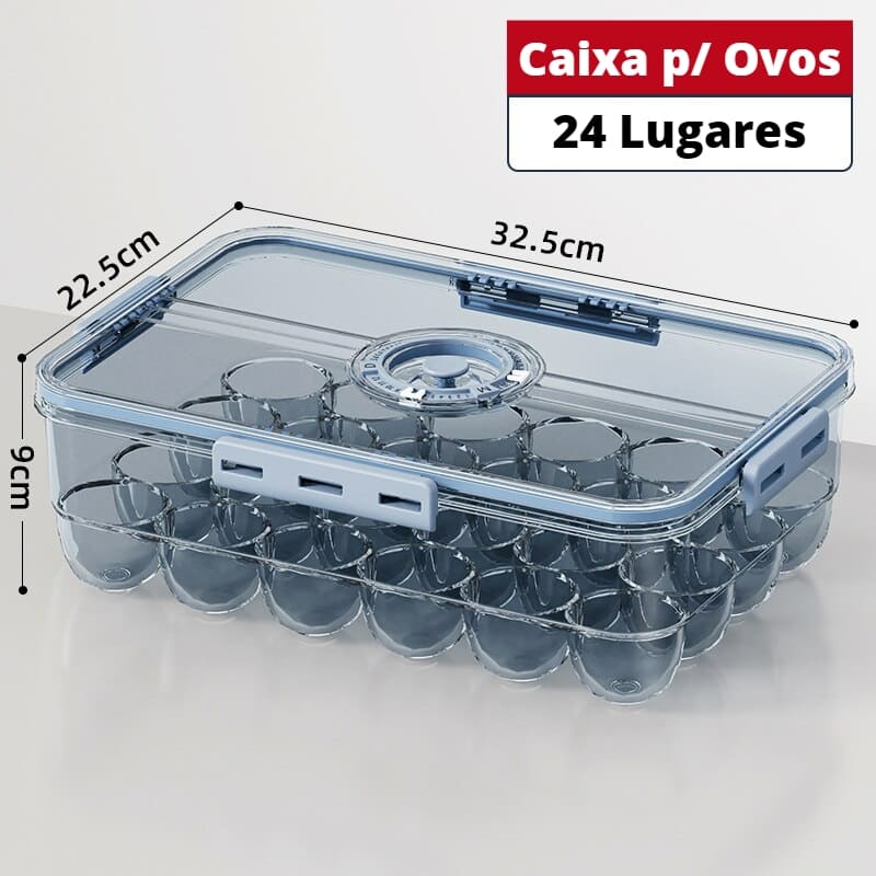 Organizador de Geladeira Premium com Tampa e Marcador de Data - Nidus