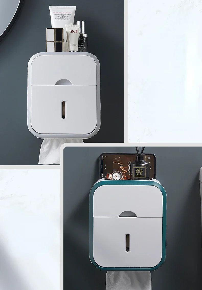 Caixa Para Papel Higiênico - Com Suporte Para Celular - Nidus