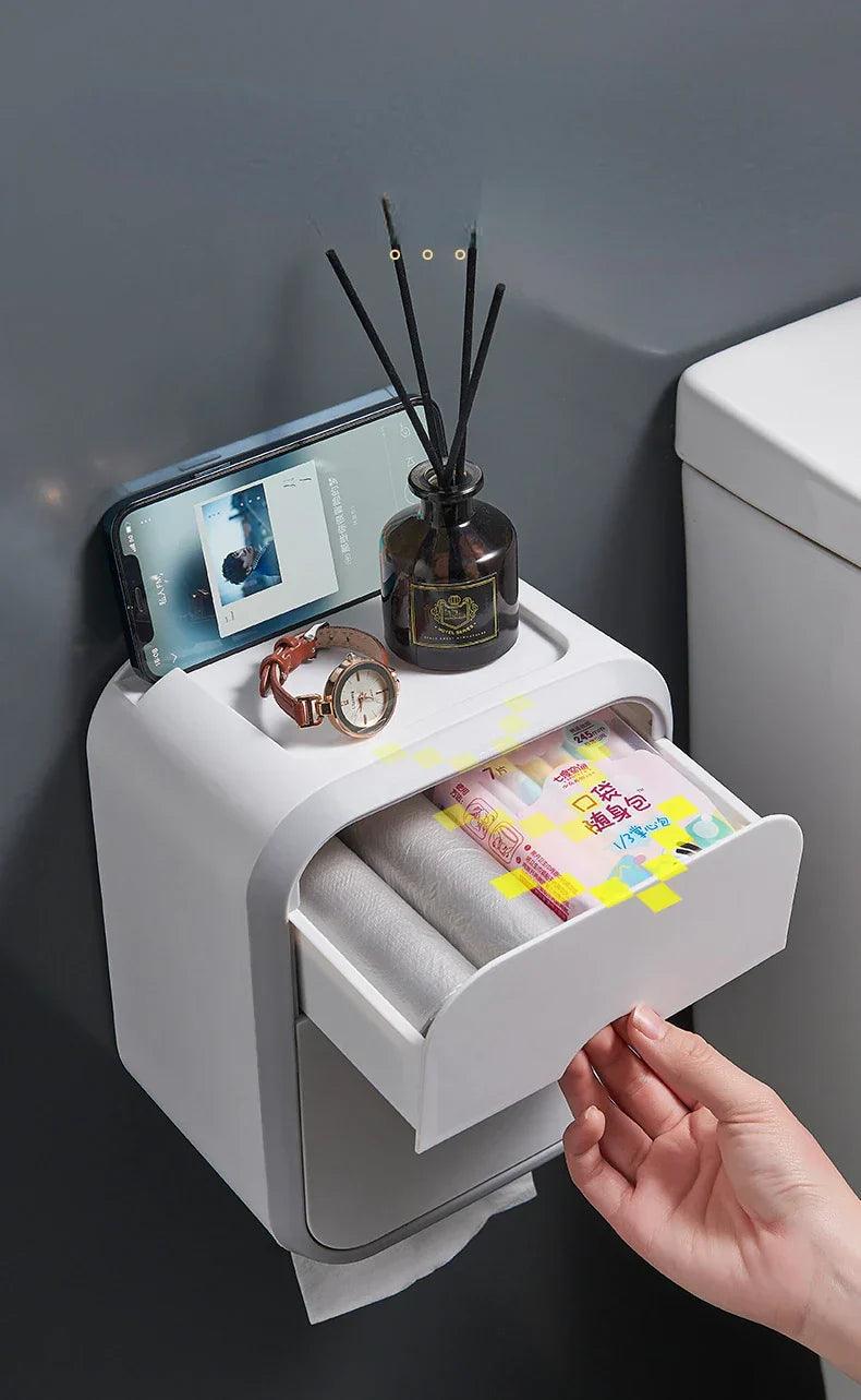 Caixa Para Papel Higiênico - Com Suporte Para Celular - Nidus