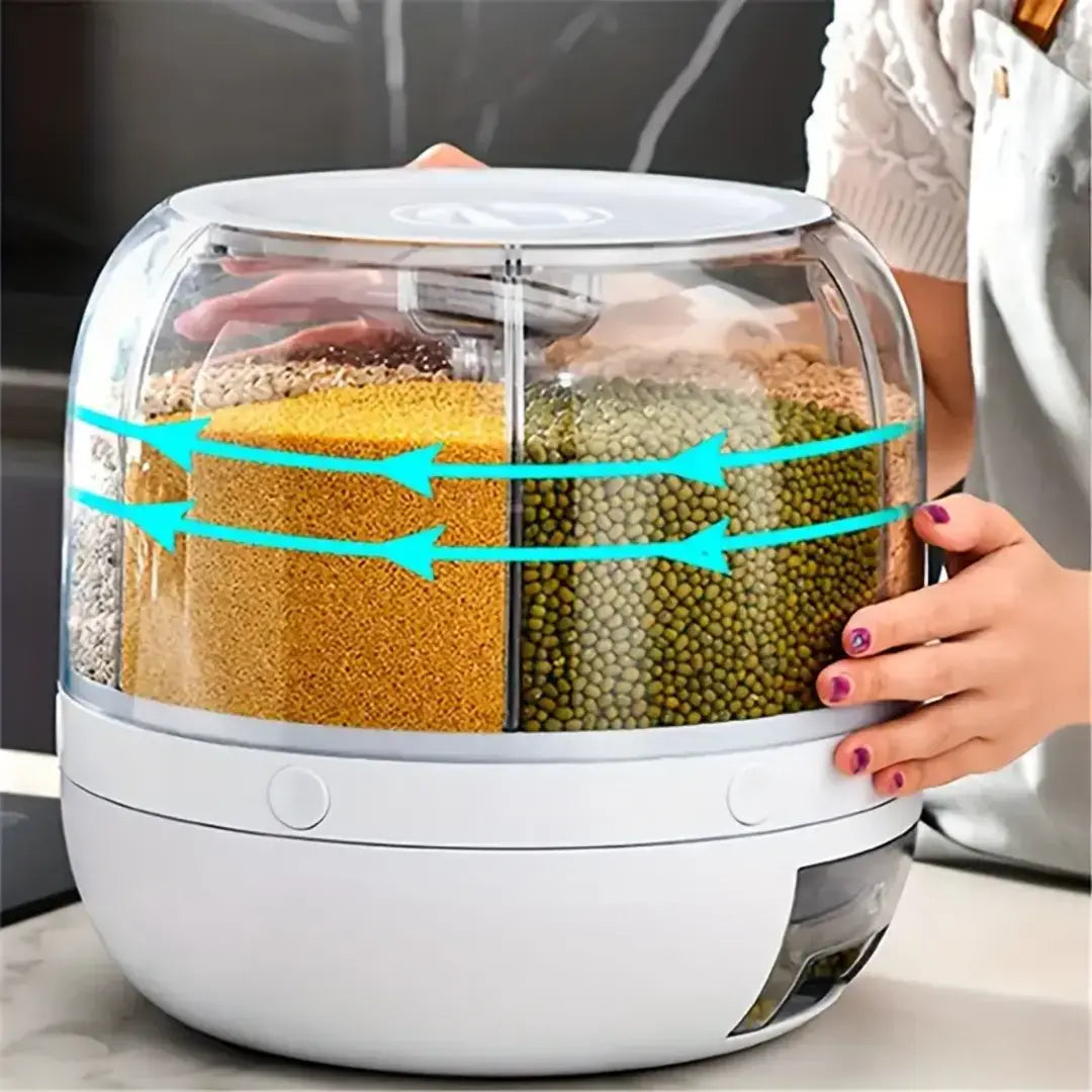 Dispenser de Cereais Giratório com 6 Divisórias - Nidus