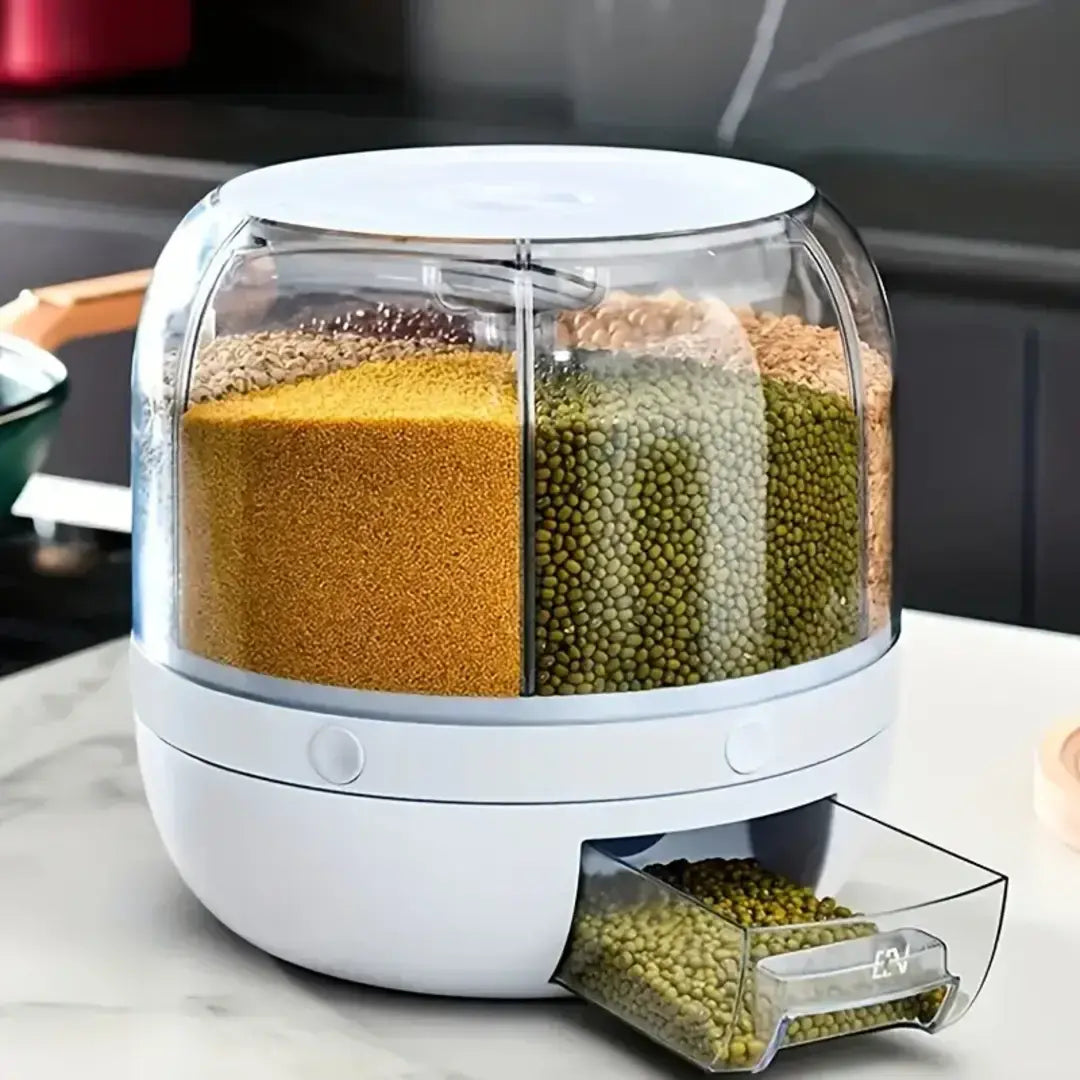 Dispenser de Cereais Giratório com 6 Divisórias - Nidus