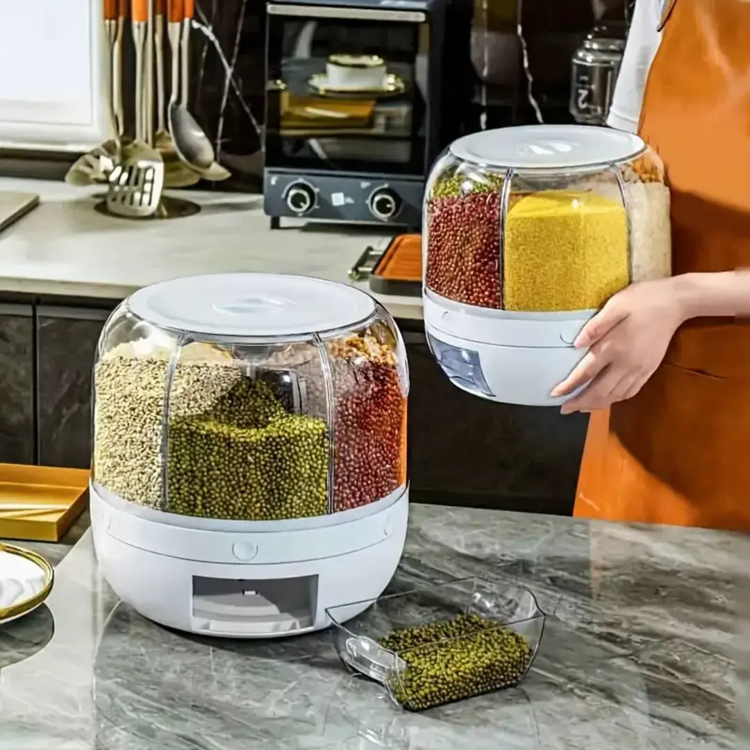 Dispenser de Cereais Giratório com 6 Divisórias - Nidus