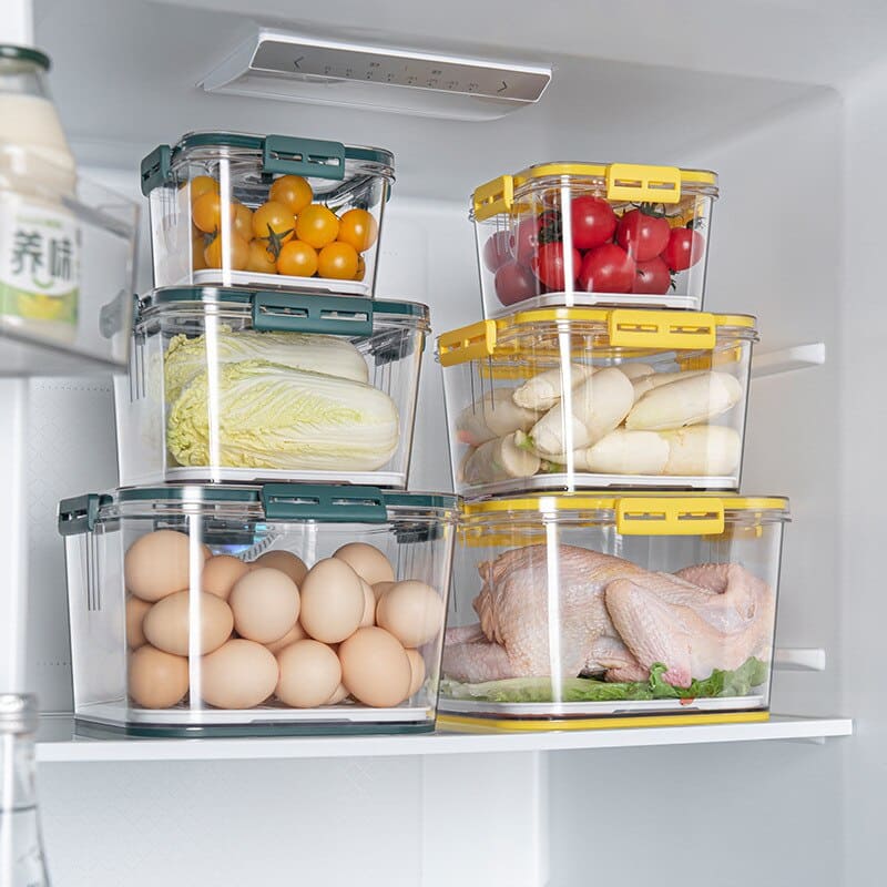 Organizador de Geladeira Premium com Tampa e Marcador de Data - Nidus