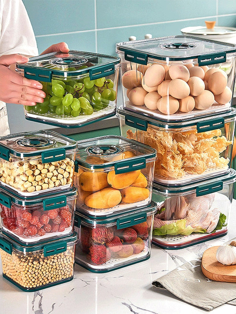Organizador de Geladeira Premium com Tampa e Marcador de Data - Nidus