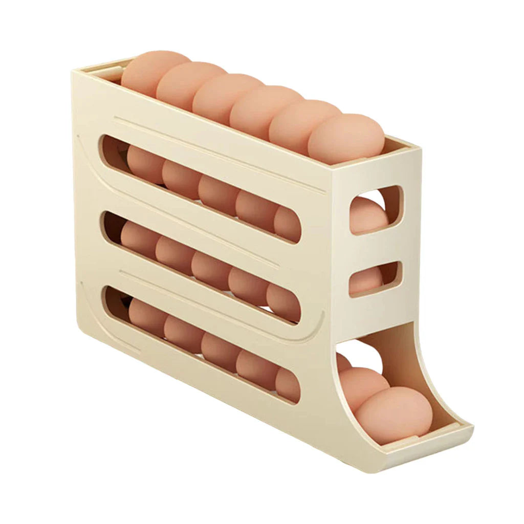 Organizador Porta Ovos 4 Andares Rolante – Suporte para 30 Ovos - Nidus House