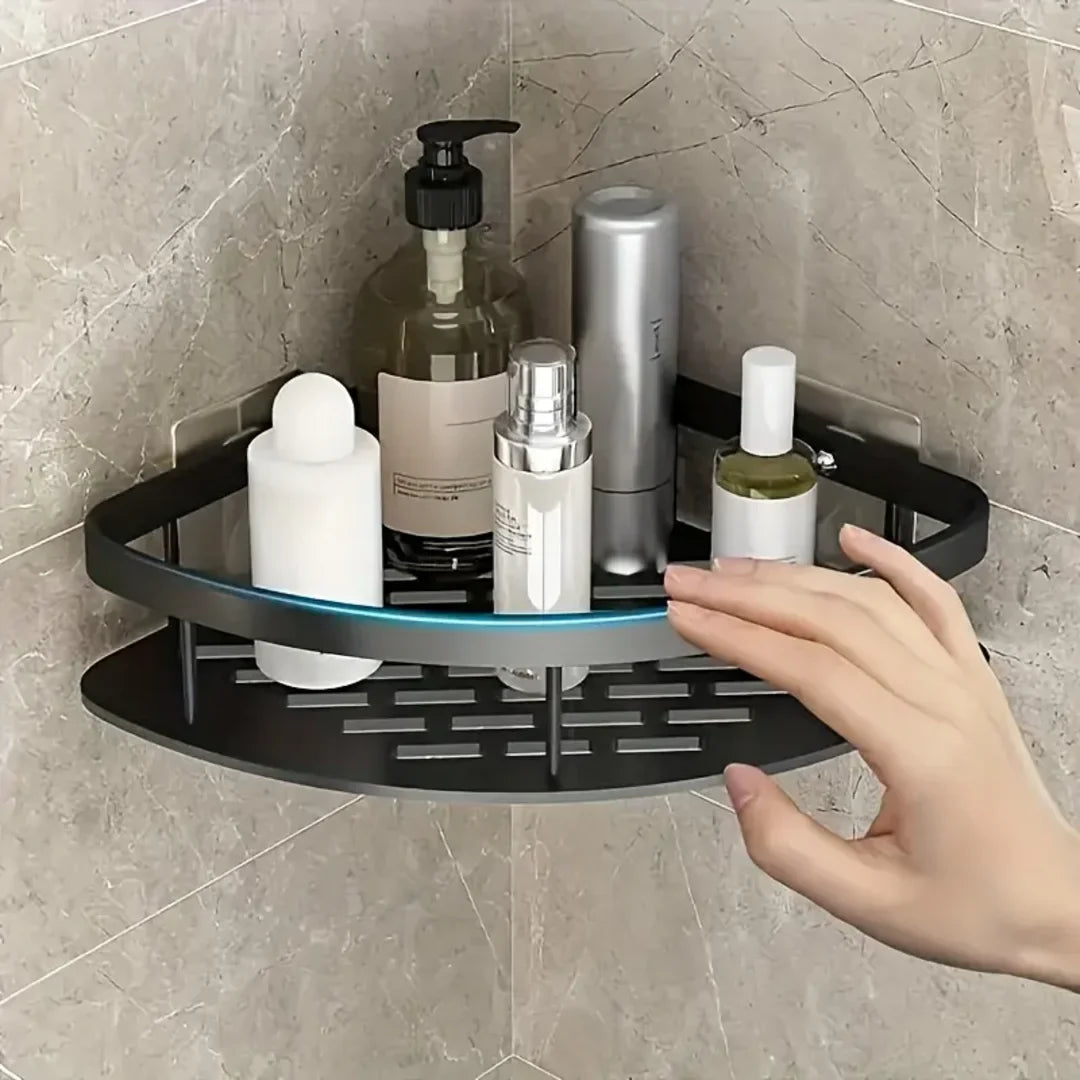 Kit 2 Suportes de Shampoo sem Furo Prateado | Nidus House