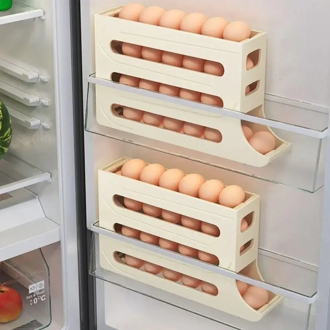 Organizador Porta Ovos 4 Andares Rolante – Suporte para 30 Ovos - Nidus House