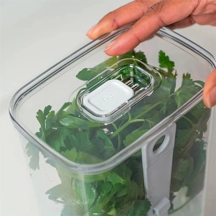 Pote Organizador De Temperos Verduras Geladeira 2,3L Com Escorredor - Nidus