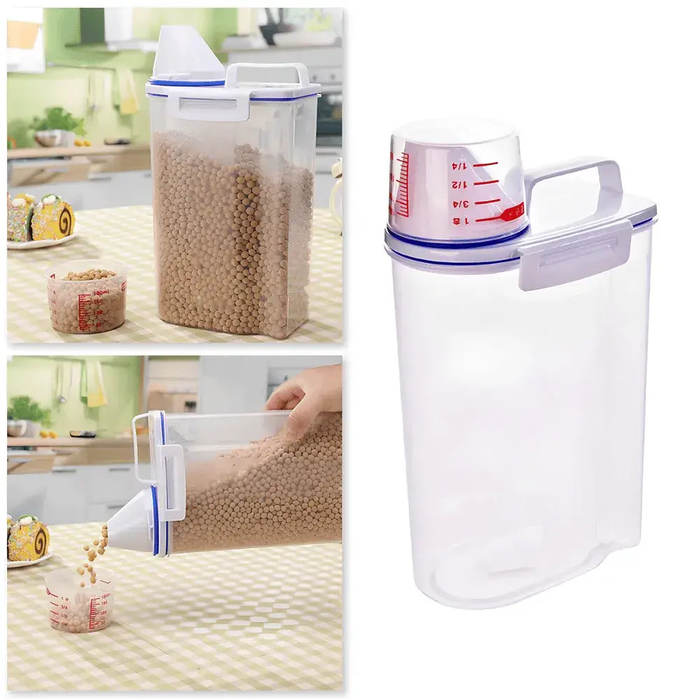Pote Hermético 2L Com Medidor Organizador De Alimentos Mantimentos - Nidus