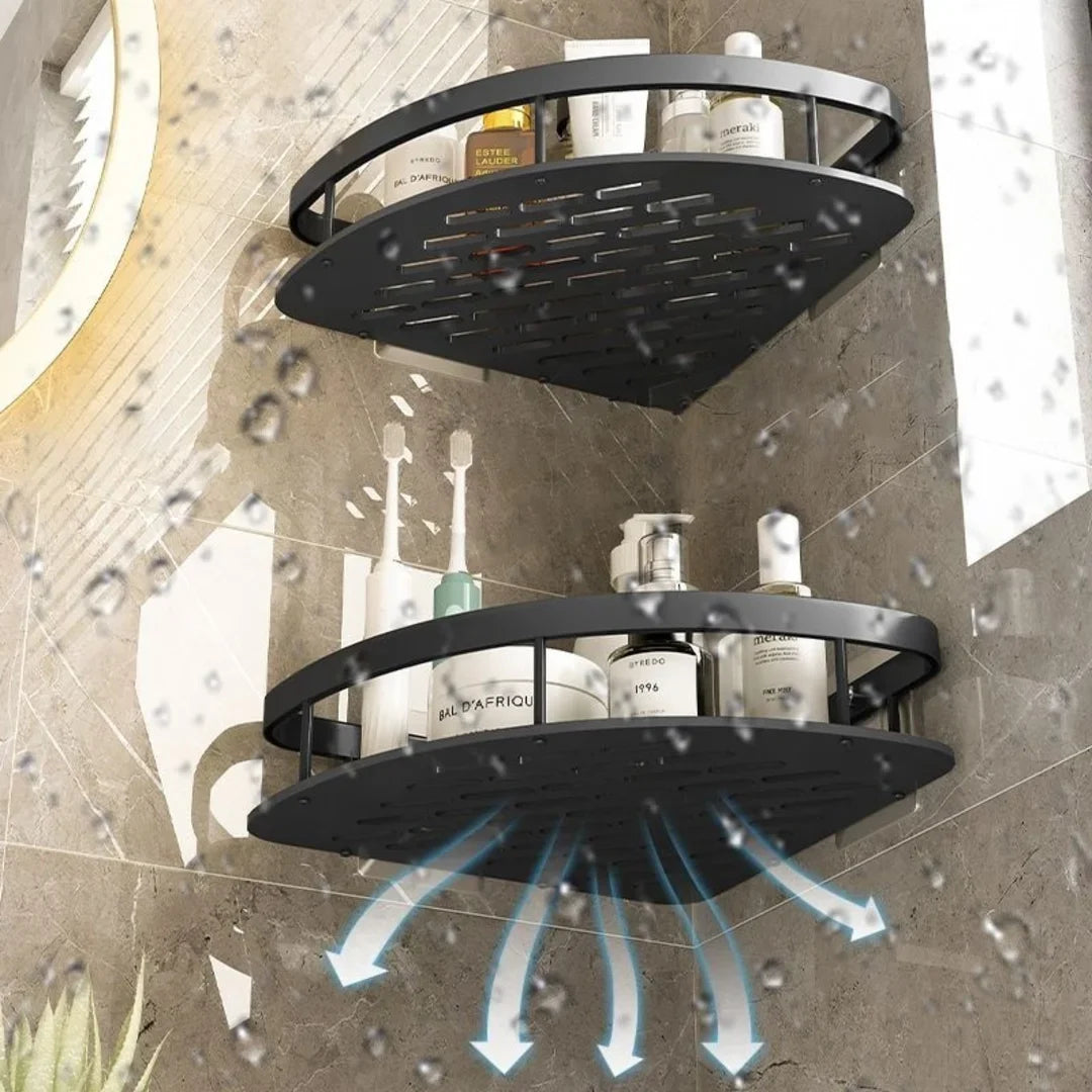 Kit 2 Suportes de Shampoo sem Furo Prateado | Nidus House