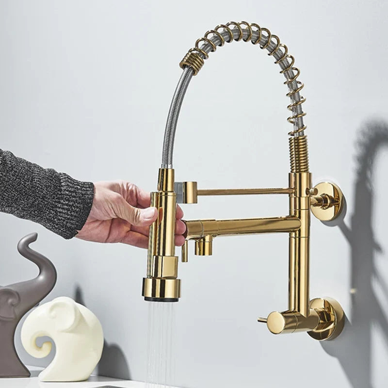 Torneira Cozinha Gourmet Monocomando De Parede Móvel Misturador Cozinha Água Fria - Nidus