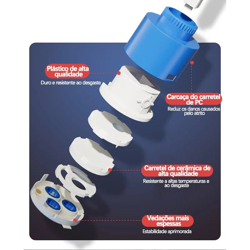 Torneira De Cozinha Cascata 360° Com 3 Funções - Nidus