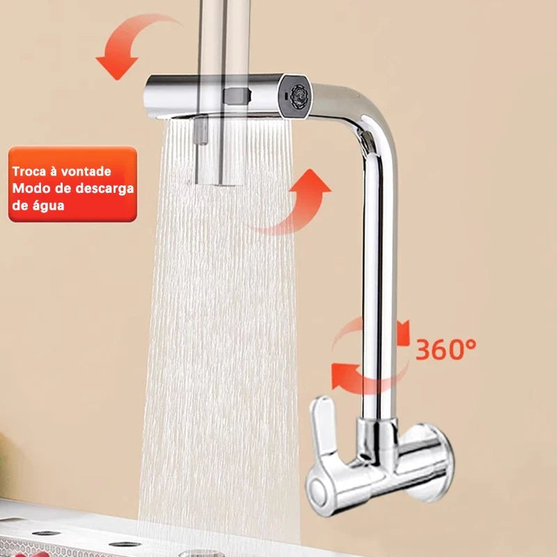 Torneira De Cozinha Cascata 360° Com 3 Funções - Nidus