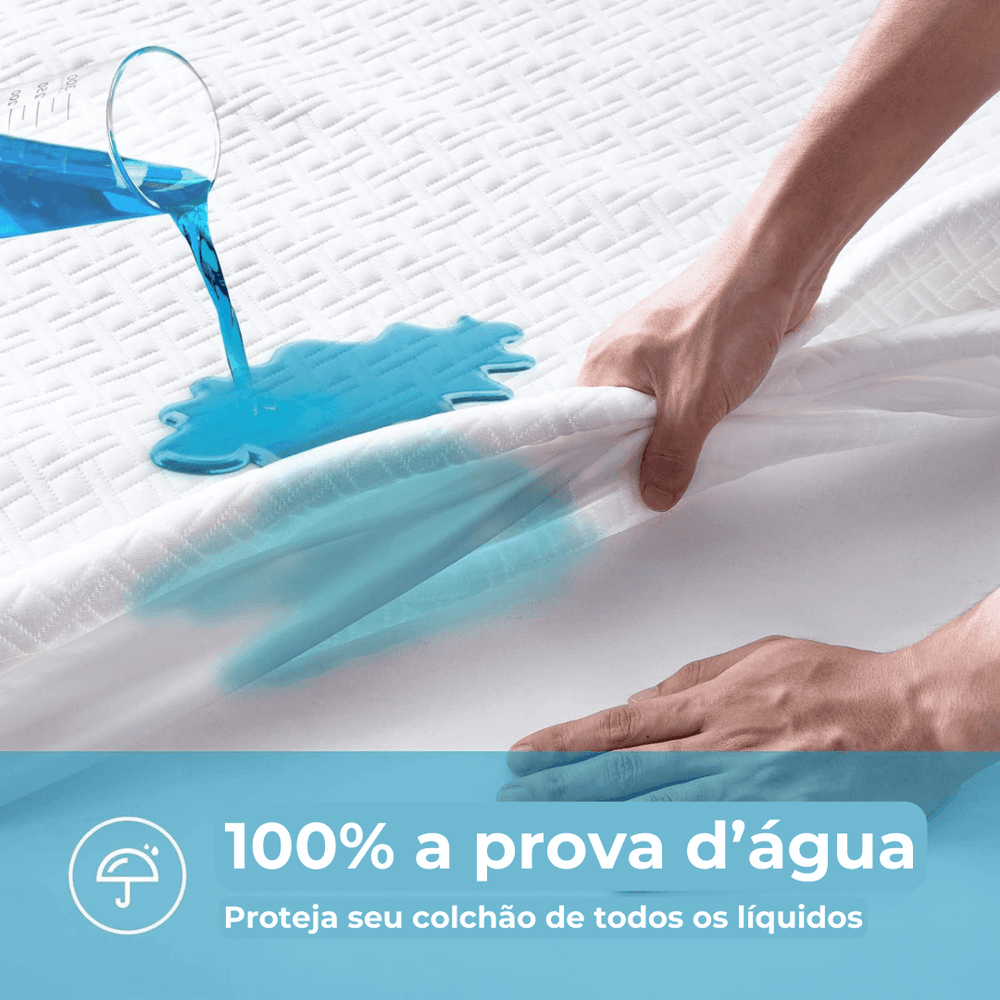 COMPRE 1 e LEVE 2 - Protetor de Colchão NIDUS - 100% Algodão - Impermeável + Brinde Fronhas Impermeáveis