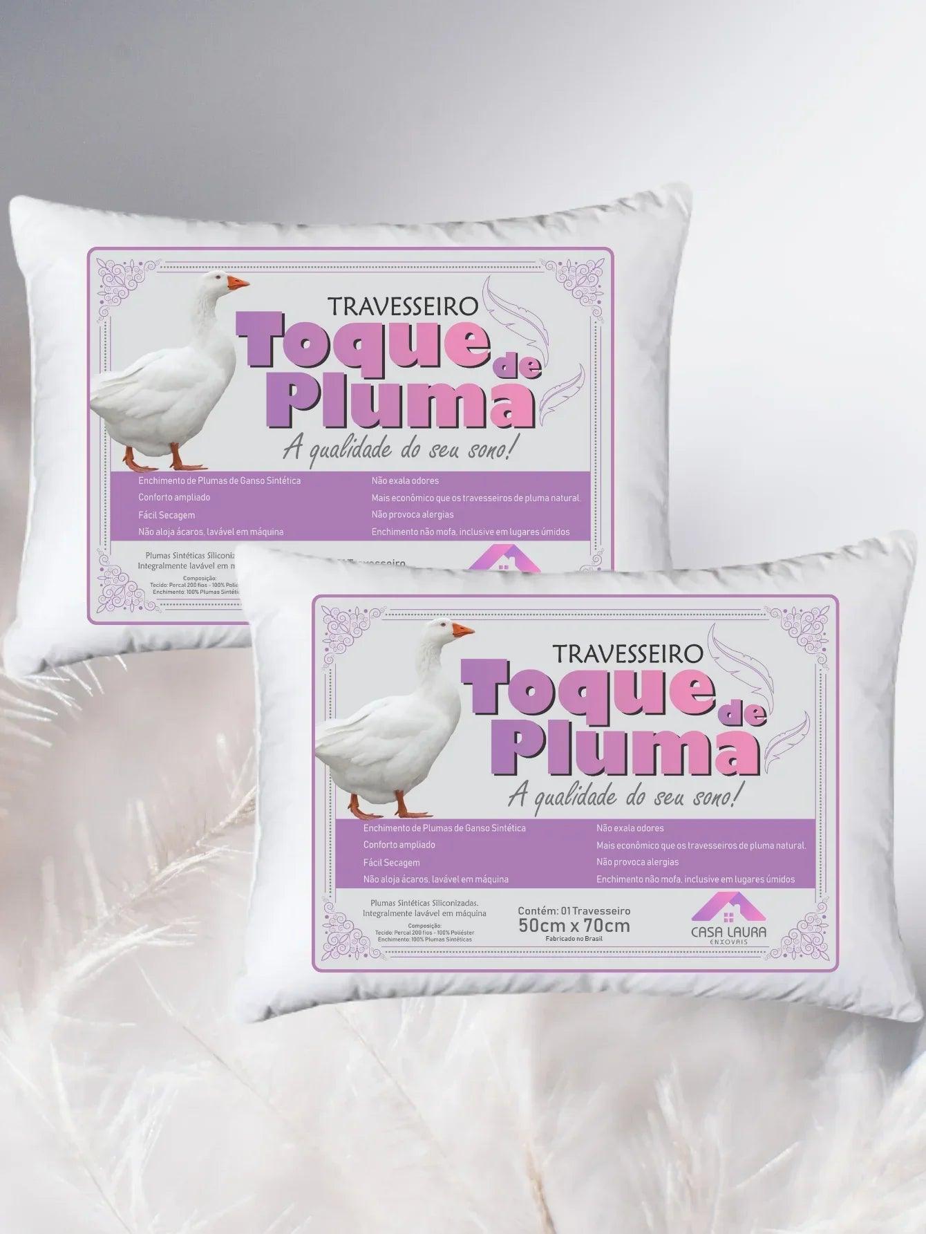 Kit 2 Travesseiros de Pluma de Ganso – Conforto Premium para Seu Descanso | NIDUS House