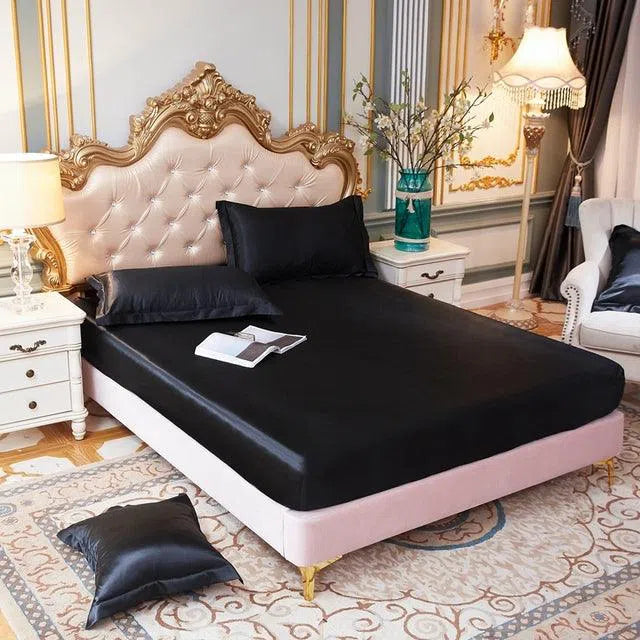 Conjunto Sleep Luxury™ /  Jogo de Lençol em Seda Cetim + Fronhas -Nidus