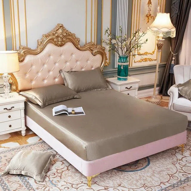 Conjunto Sleep Luxury™ /  Jogo de Lençol em Seda Cetim + Fronhas -Nidus