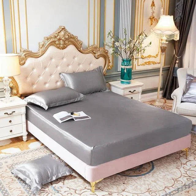 Conjunto Sleep Luxury™ /  Jogo de Lençol em Seda Cetim + Fronhas -Nidus