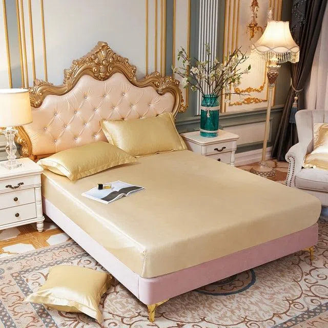 Conjunto Sleep Luxury™ /  Jogo de Lençol em Seda Cetim + Fronhas -Nidus