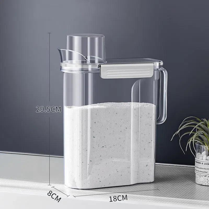 Pote Transparente com Fechamento Hermético para Lavanderia