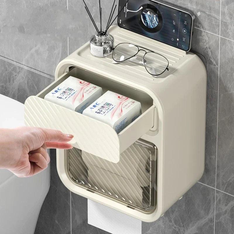 Caixa Para Papel Higiênico - Com Suporte Para Celular - Nidus