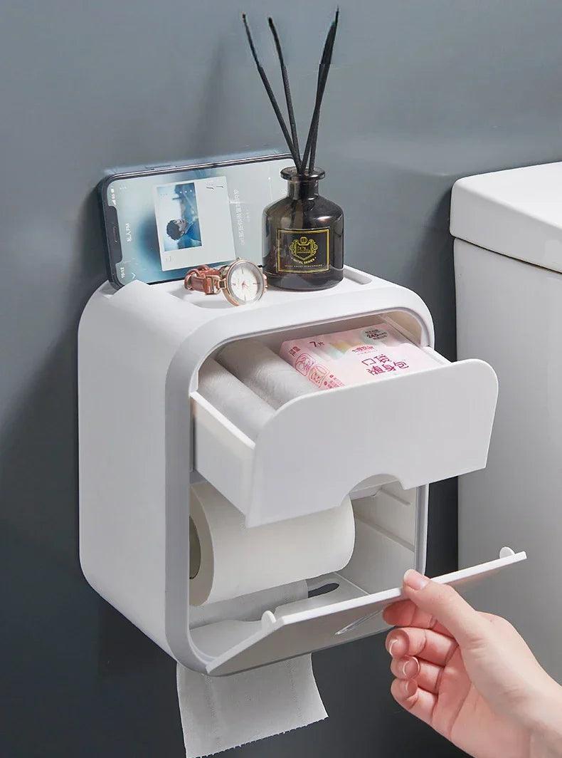 Caixa Para Papel Higiênico - Com Suporte Para Celular - Nidus