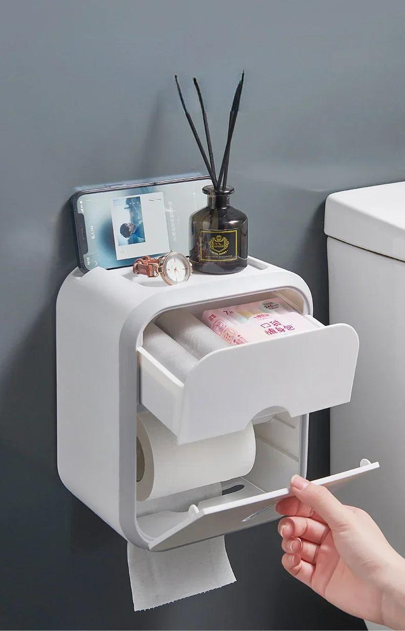 Caixa Para Papel Higiênico - Com Suporte Para Celular - Nidus