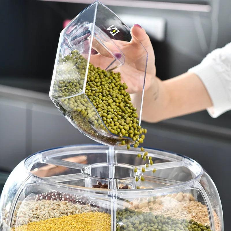 Dispenser Giratório de Grãos Automático 6 em 1