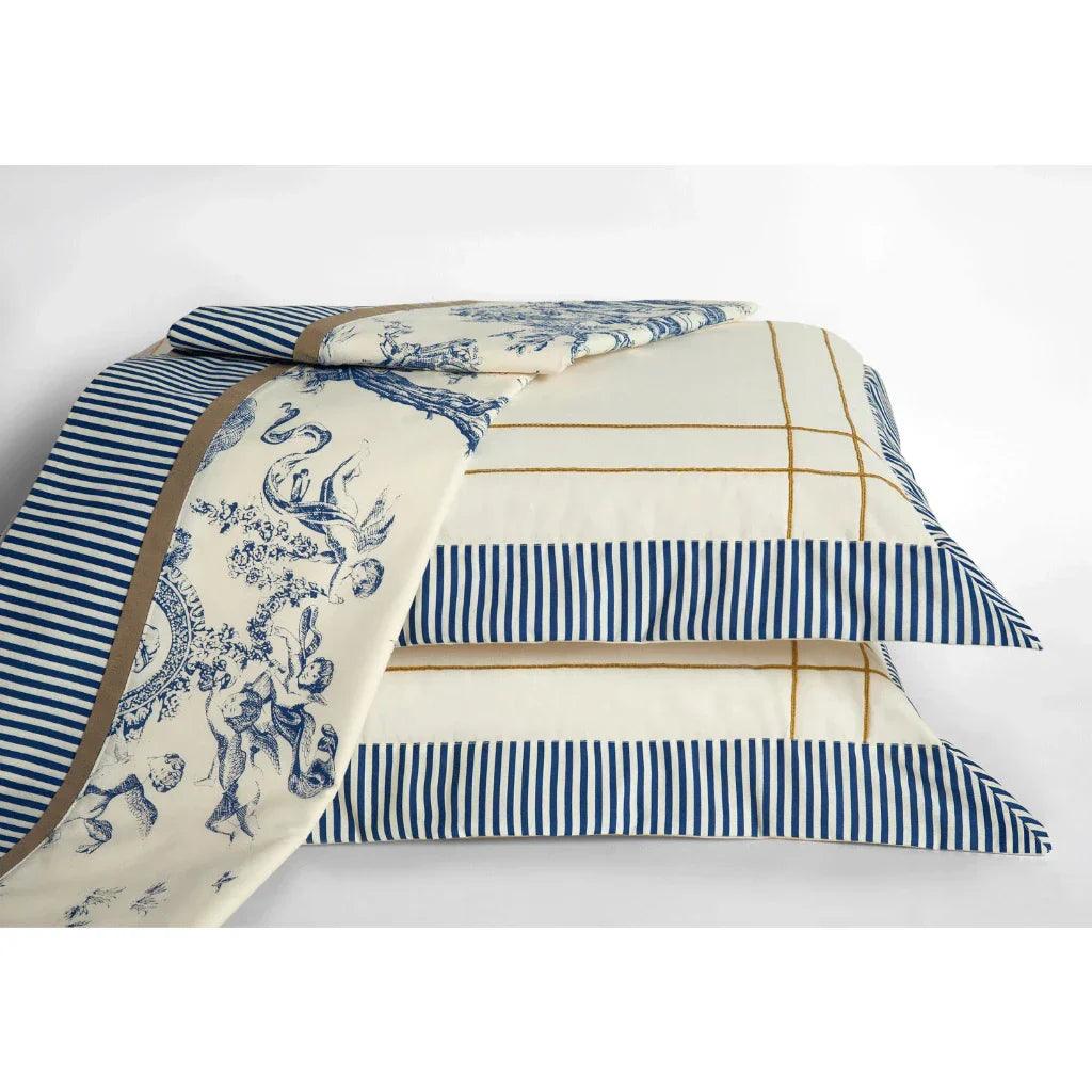 Kit Completo Cama Queen Porcelana Nidus House — Edredom + Jogo de Lençóis (4pç) + 2 Porta-Travesseiros