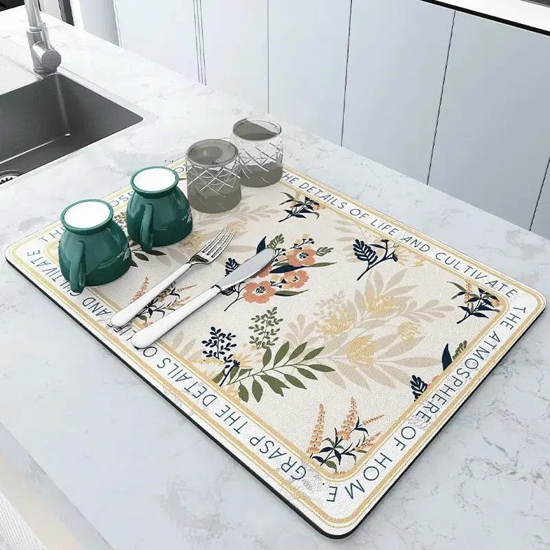 Tapete Escorredor de Louça Ultra Absorvente Nidus House — Antiderrapante e Lavável