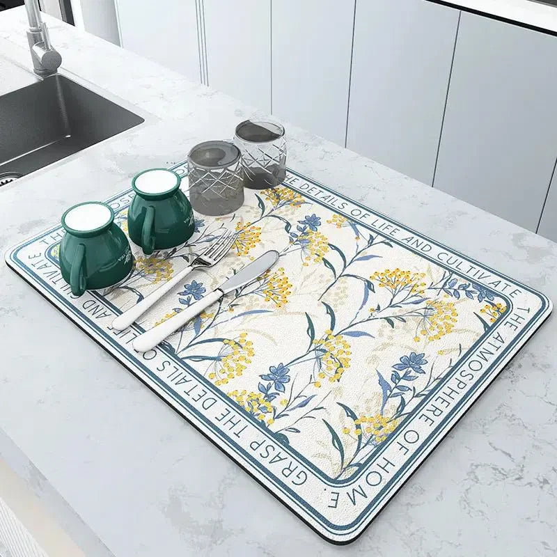 Tapete Escorredor de Louça Ultra Absorvente Nidus House — Antiderrapante e Lavável