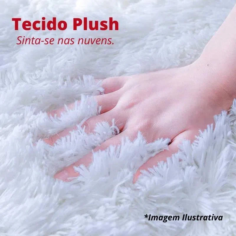 Tapete Felpudo Liso Creme Nidus House — Macio, Antiderrapante e Laváve