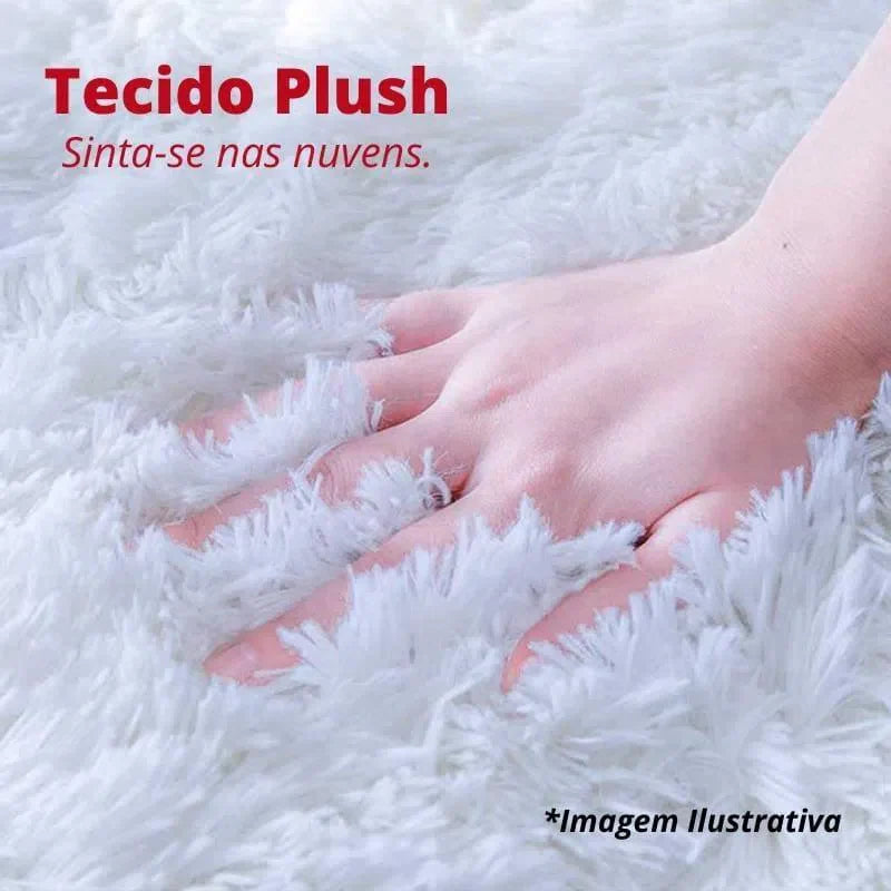 Tapete Felpudo Liso Preto Nidus House — Macio, Antiderrapante e Lavável