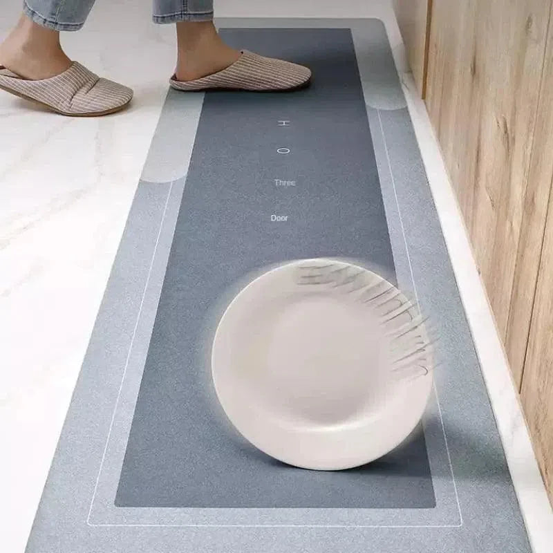 Tapete para Cozinha Antiderrapante Absorvente Nidus House — Microfibra Premium, Lavável