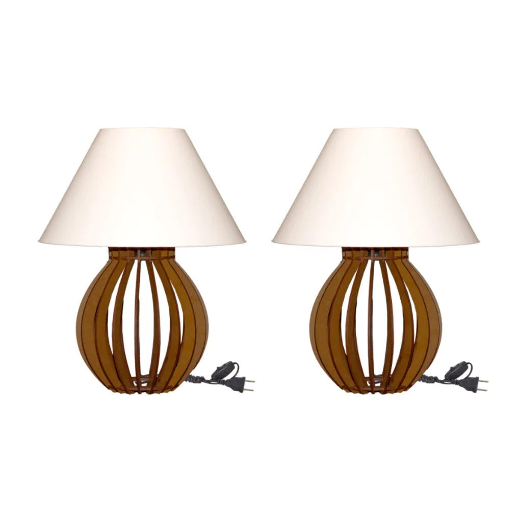 Kit 2 Abajures La Finesse com Cúpula – Elegância e Sofisticação para Sua Decoração - Nidus