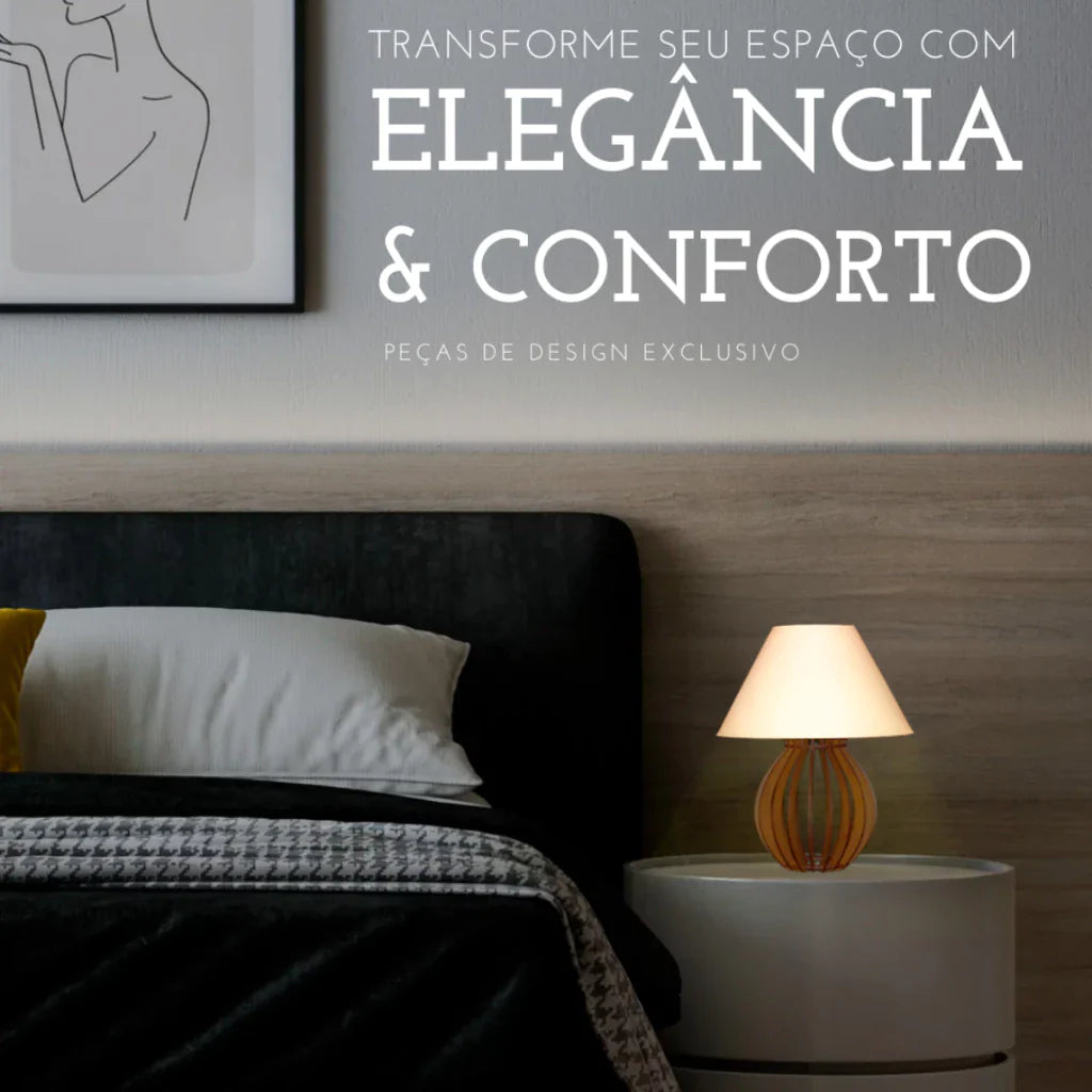Kit 2 Abajures La Finesse com Cúpula – Elegância e Sofisticação para Sua Decoração - Nidus