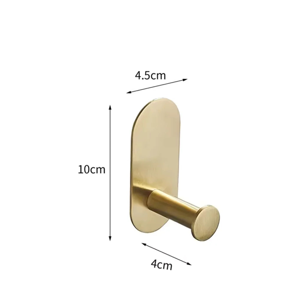 Kit Acessórios Banheiro Cabide Toalheiros Papeleira 4 Peças Dourado - Nidus