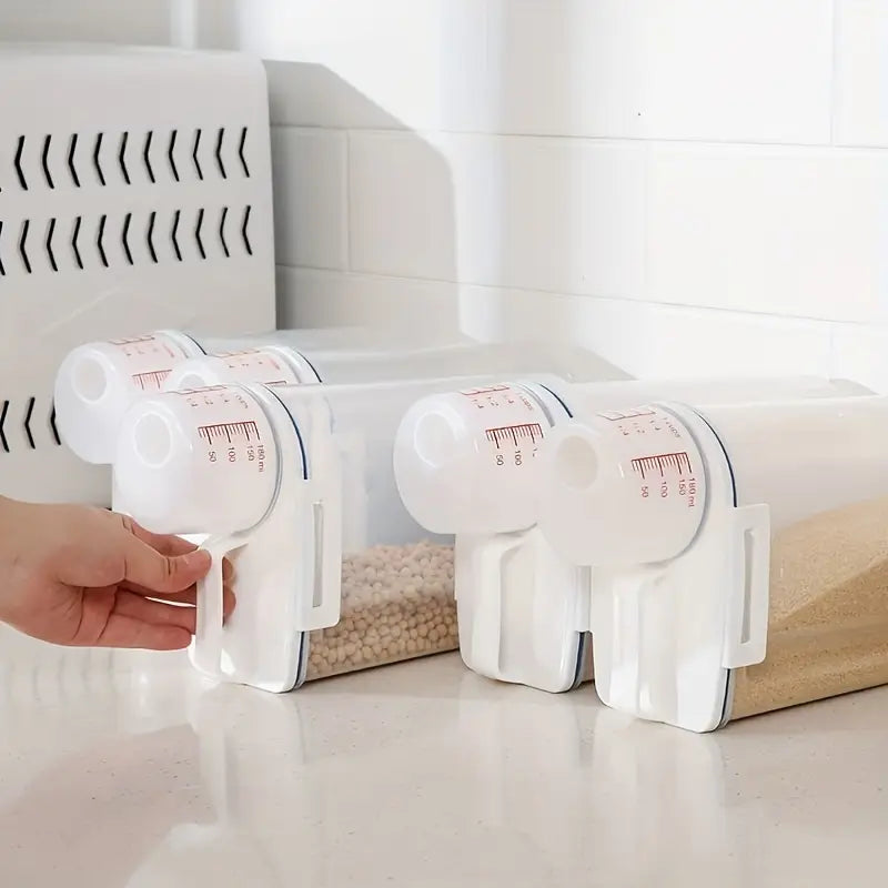 Kit 3 Potes Hermético 2L Com Medidor Organizador De Alimentos - Nidus