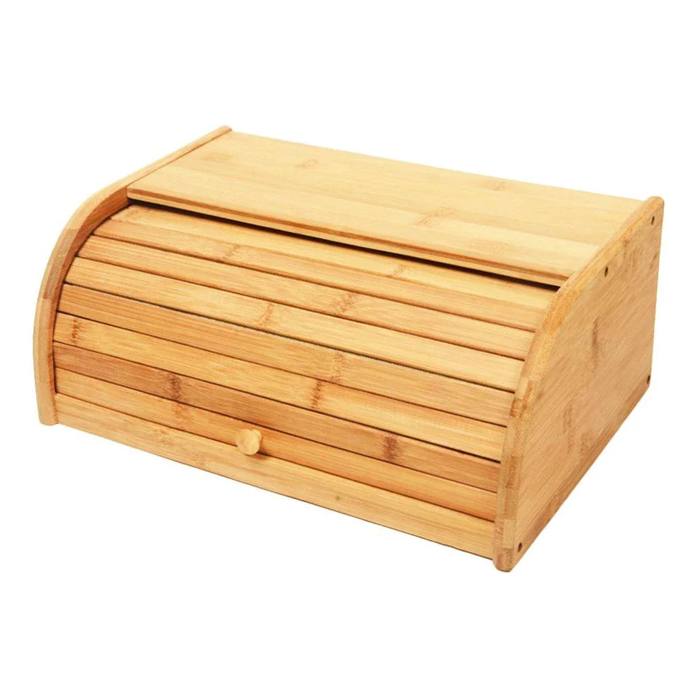 Porta Pão em Bambu com Tampa Retrátil - Nidus