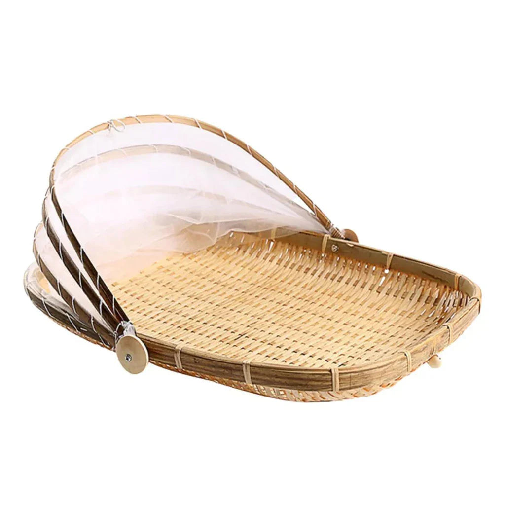 Cesto Porta Pães e Bolos com Cobertura Retrátil - Nidus