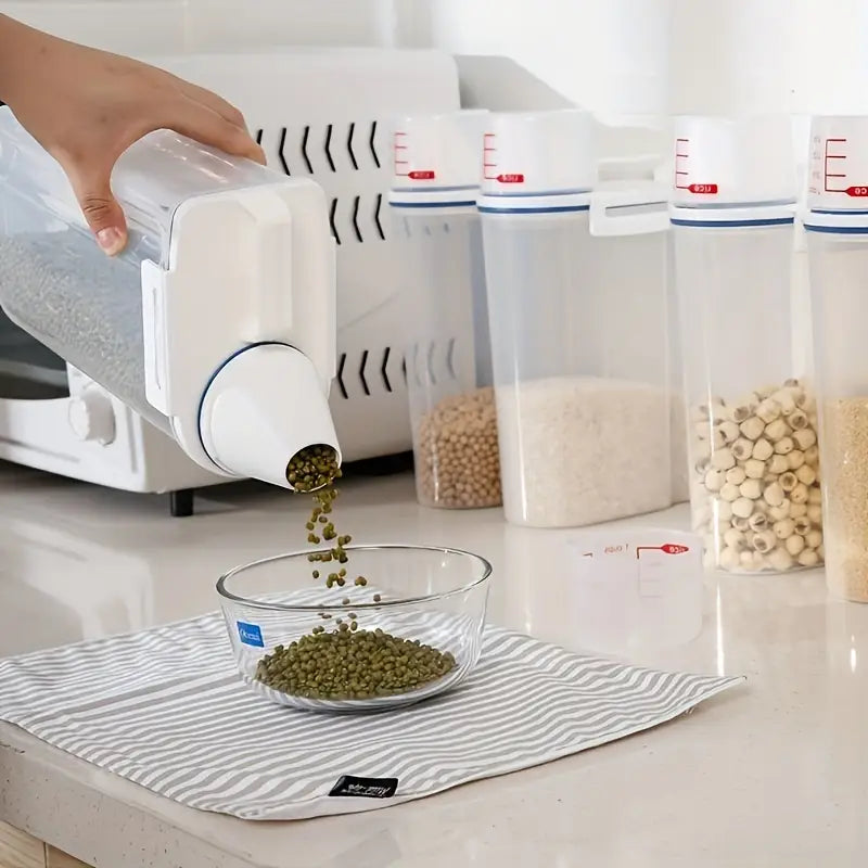 Kit 3 Potes Hermético 2L Com Medidor Organizador De Alimentos - Nidus