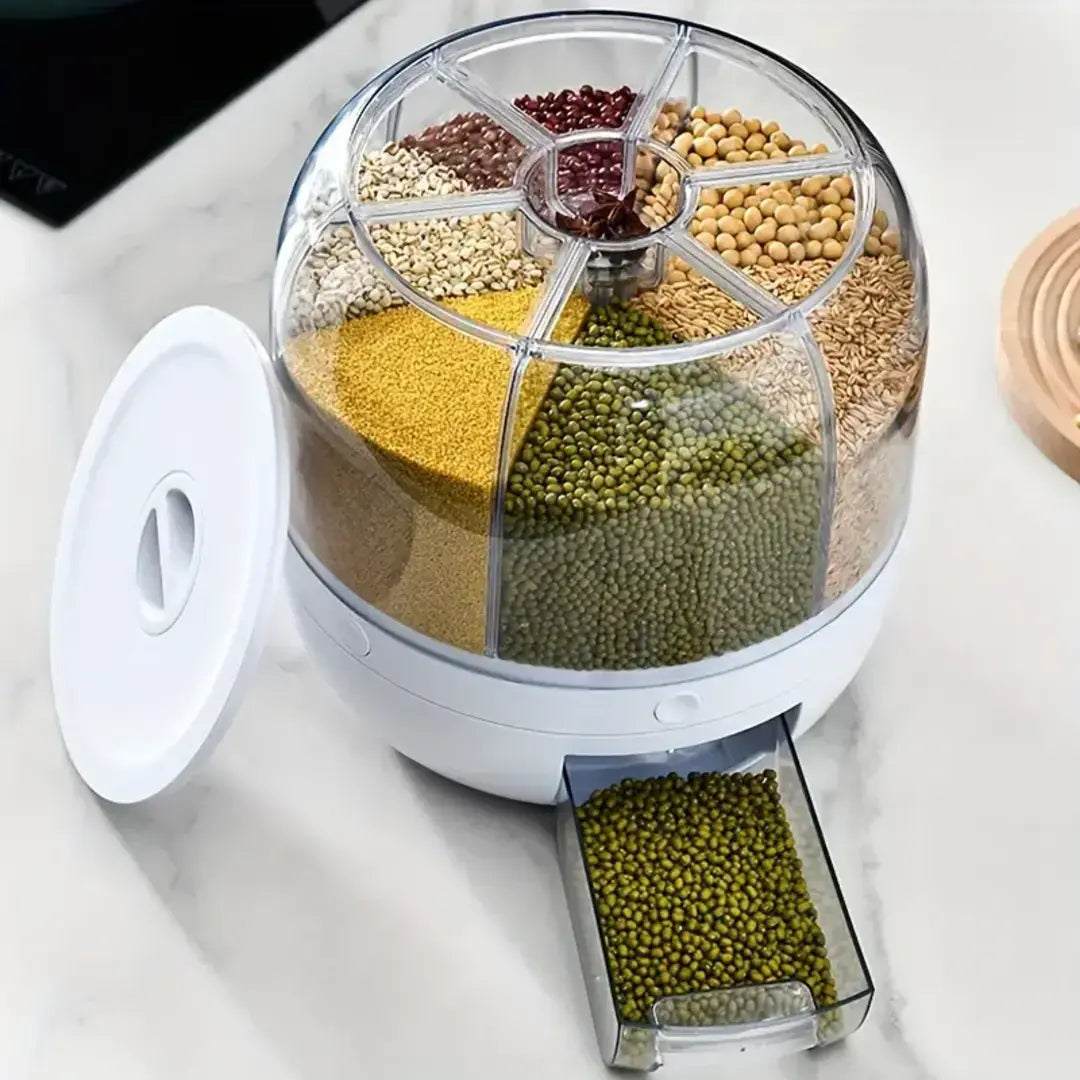 Dispenser de Cereais Giratório com 6 Divisórias - Nidus