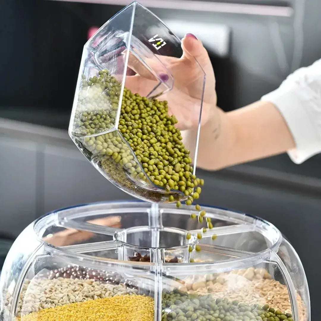 Dispenser de Cereais Giratório com 6 Divisórias - Nidus