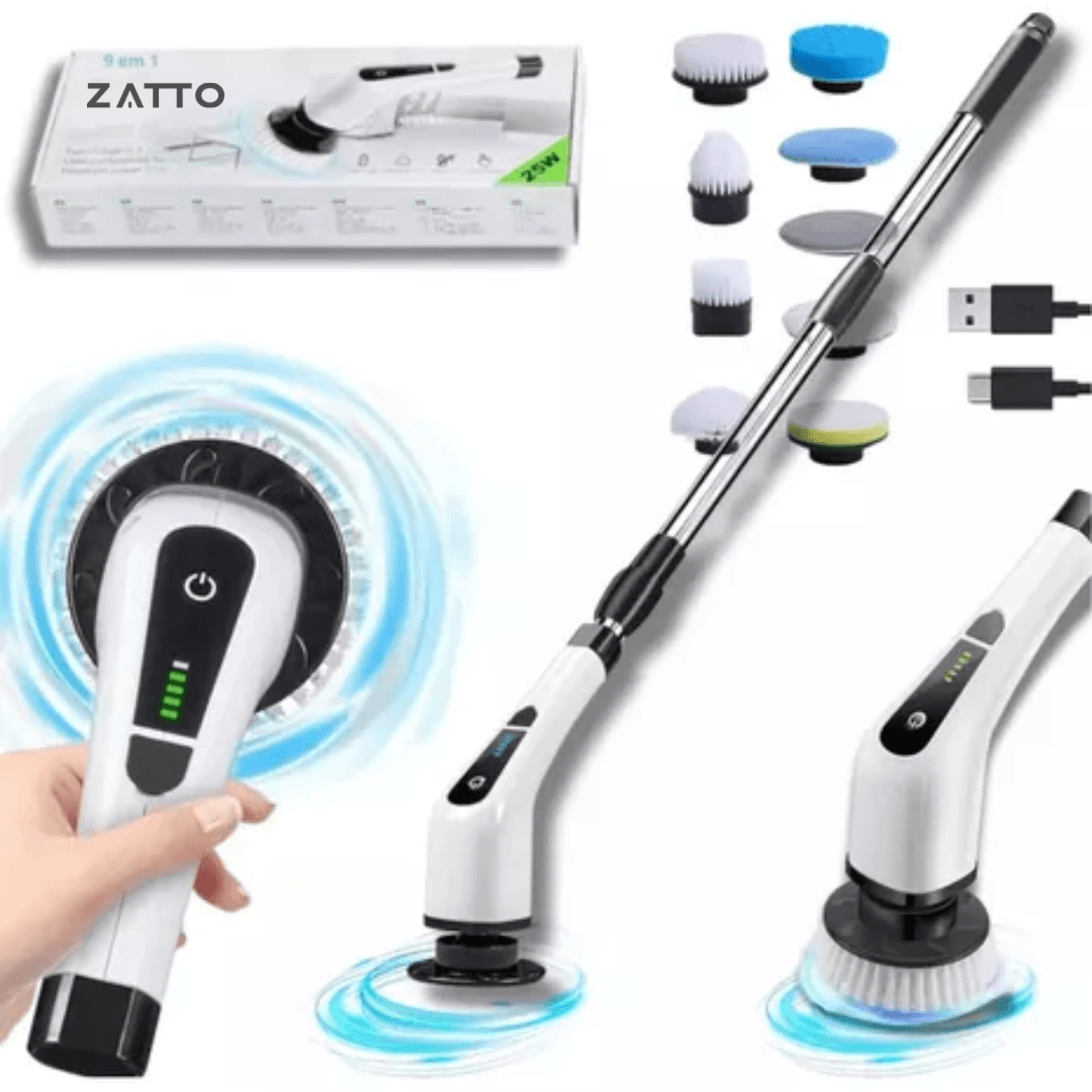 Escova de Limpeza Elétrica Multifuncional 9 em 1 -  Nidus