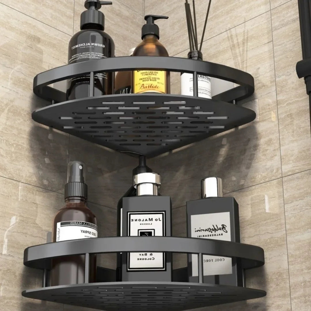 Kit 2 Suportes de Shampoo sem Furo Prateado | Nidus House
