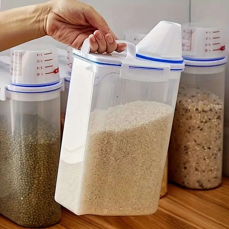Kit 3 Potes Hermético 2L Com Medidor Organizador De Alimentos - Nidus