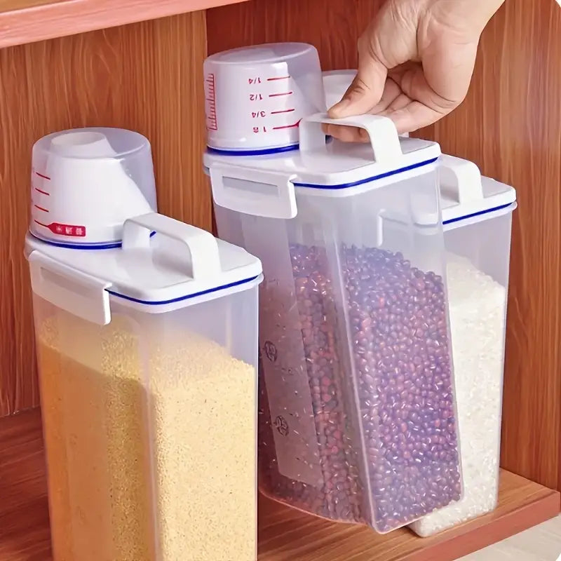 Kit 3 Potes Hermético 2L Com Medidor Organizador De Alimentos - Nidus