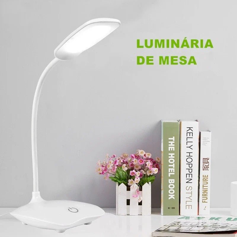 Luminária De Mesa Recarregável Flexível Sem Fio - Nidus