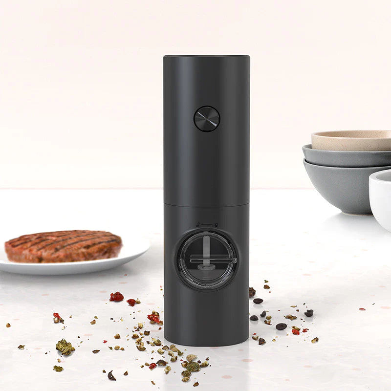 Moedor Elétrico Automático de Sal, Pimenta e Temperos – Com Ajuste de Moagem