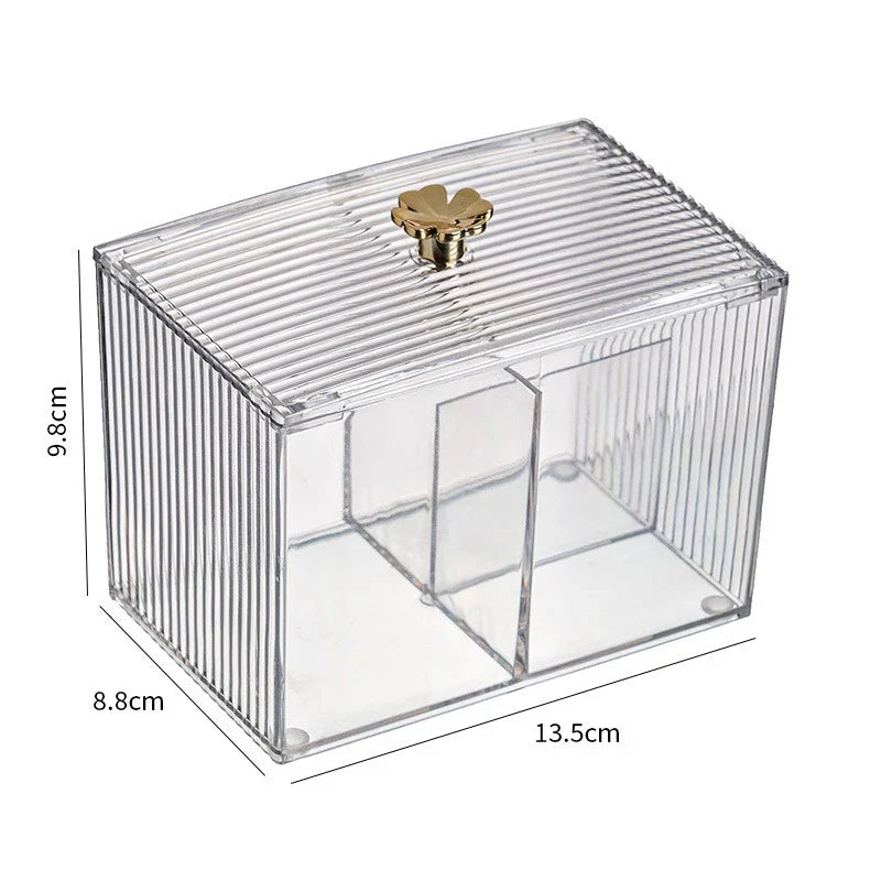 Porta Algodão e Cotonete Duplo de Acrílico - Nidus
